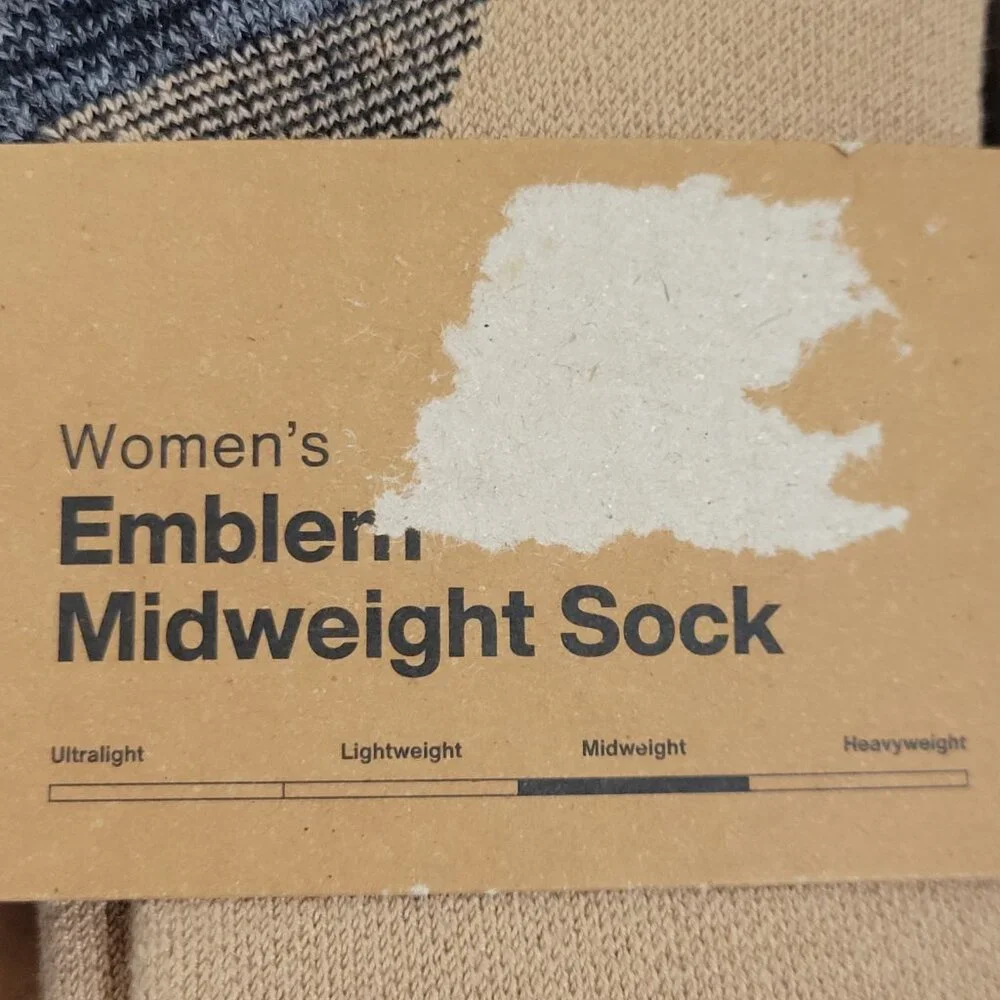 Burton‎ Ski Socks Womens Size S/M (4-6.5) Emblem Midweight 2 Pair Winter Hiking